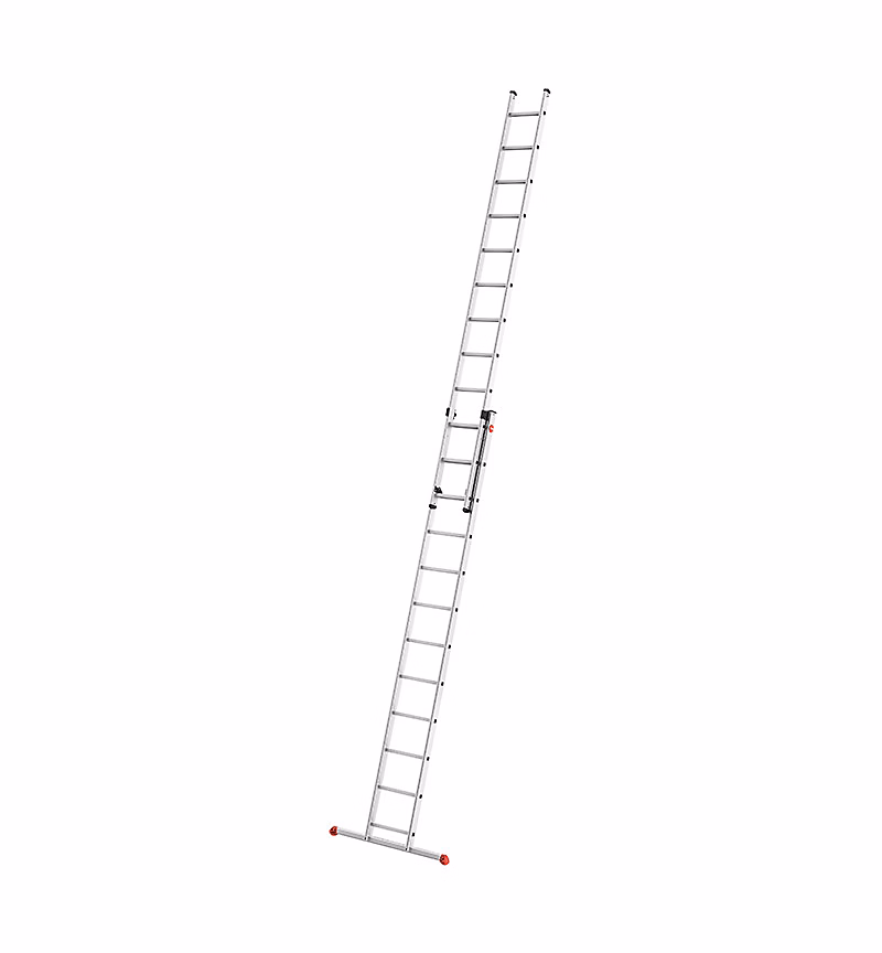 Echelle coulissante à main 2 plans 2x12 échelons 6m/6 – 75m en aluminium Hailo ProfiStep Duo