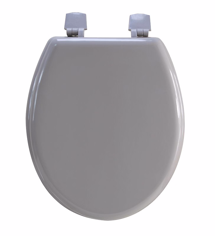 Abattant wc en bois compresse HDF uni taupe Charnieres plastique Siege de toilette universel – Réf. PGMAITFHX8902320770