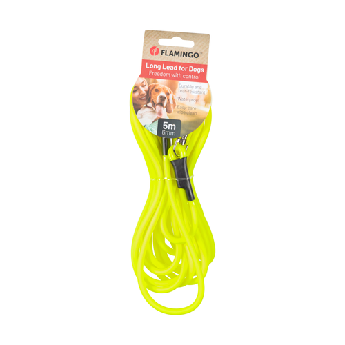 LAISSE D'ENTRAÎNEMENT CASPAR FLAMINGO® - JAUNE FLUO - 5M