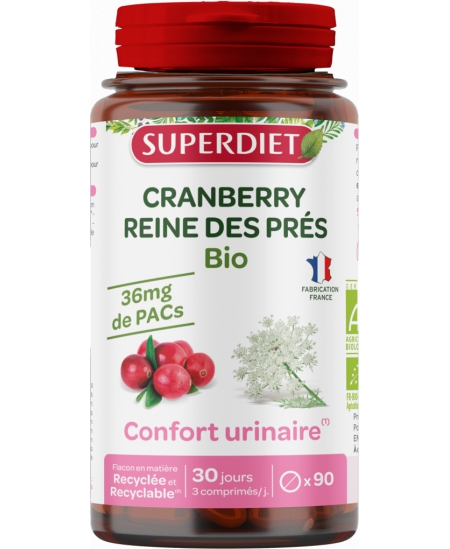 Super Diet Cranberry Reine des prés bio 90 comprimés