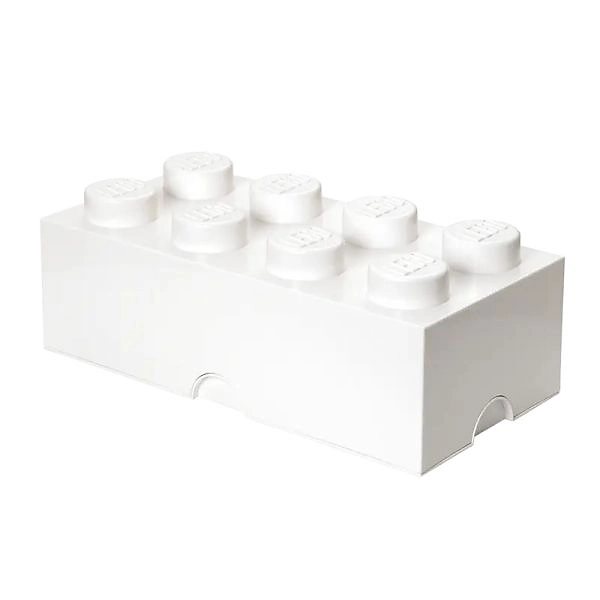 Brique de rangement Lego 8 tenons 12 Litres – Blanc