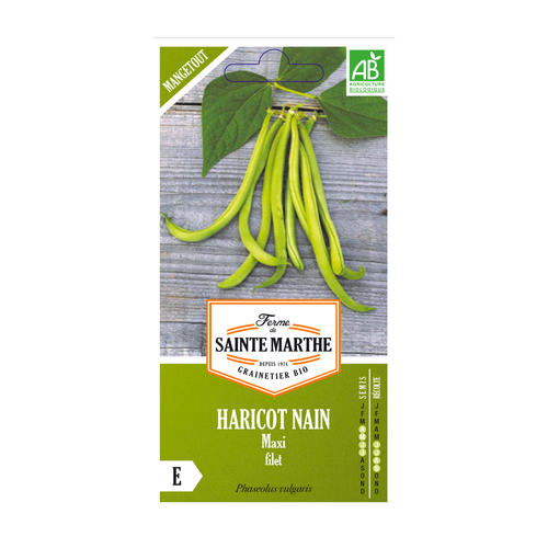 GRAINES HARICOT NAIN MAXI FILET MANGETOUT BIO - 80G