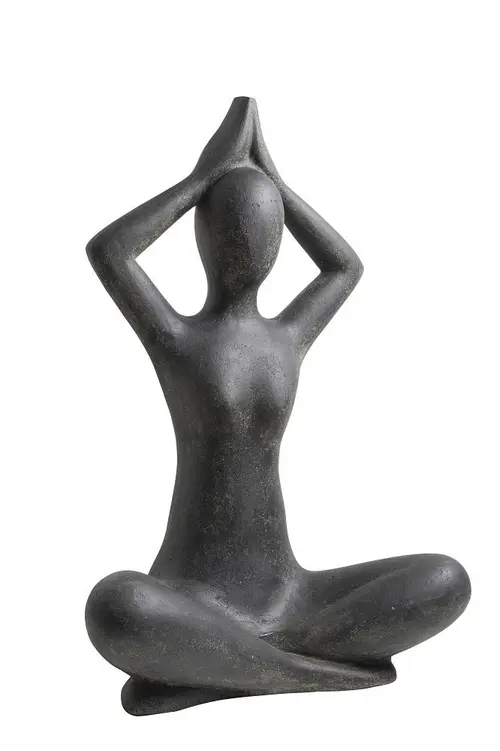 Univers végétal：Décoration pour jardin aquatique coloris noir en pierre reconstituée figurine yoga SEDA Sukhasan Diving Short - 125 cm