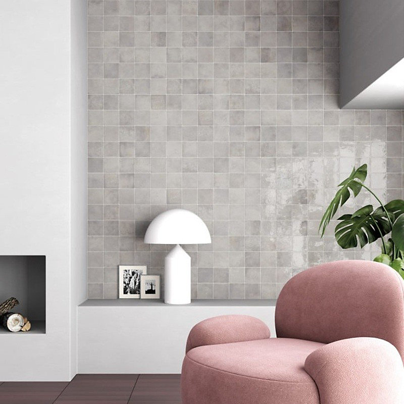 carrelage ALGARRA DIM GRAY 10 × 10 cm effet zellige
