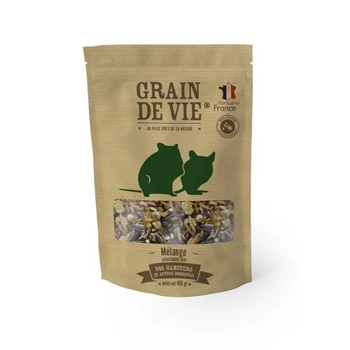 Pour vos jardins：Nourriture aux aliments complets pour hamsters et rongeurs Grain de vie - 460 g