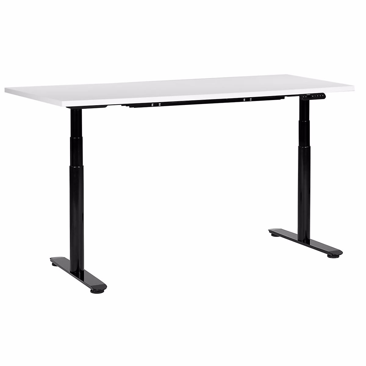 Aménagement bureau – Bureau réglable en hauteur électriquement DESTINAS 160 cm 72 cm Blanc/noir