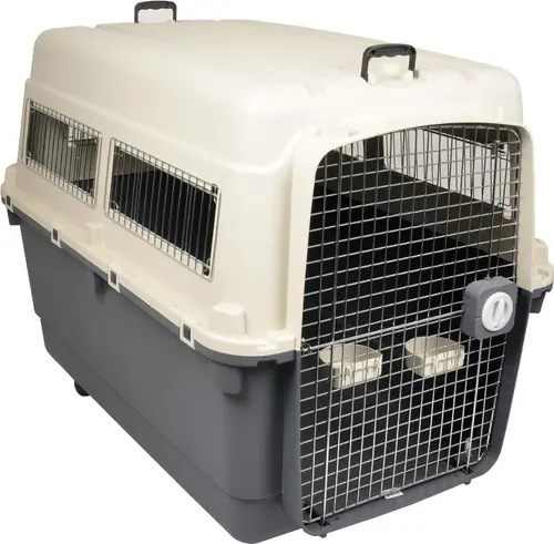 Pour un extérieur agréable：Cage de voyage nomade pour animal jusqu'à 65 kg coloris gris Flamingo - Taille XXL
