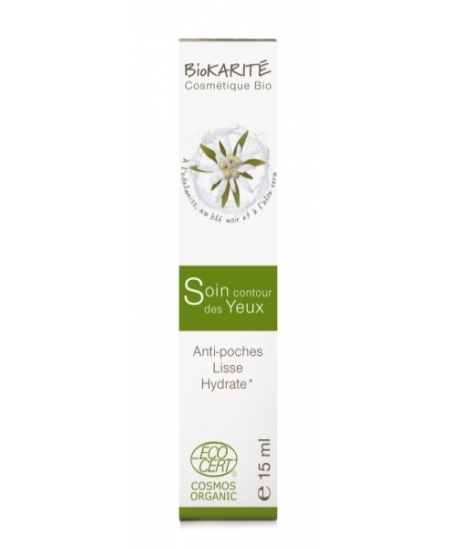 Biokarite - Soin contour des yeux anti âge Karité Blé noir Aloe vera Fougère - 15 ml