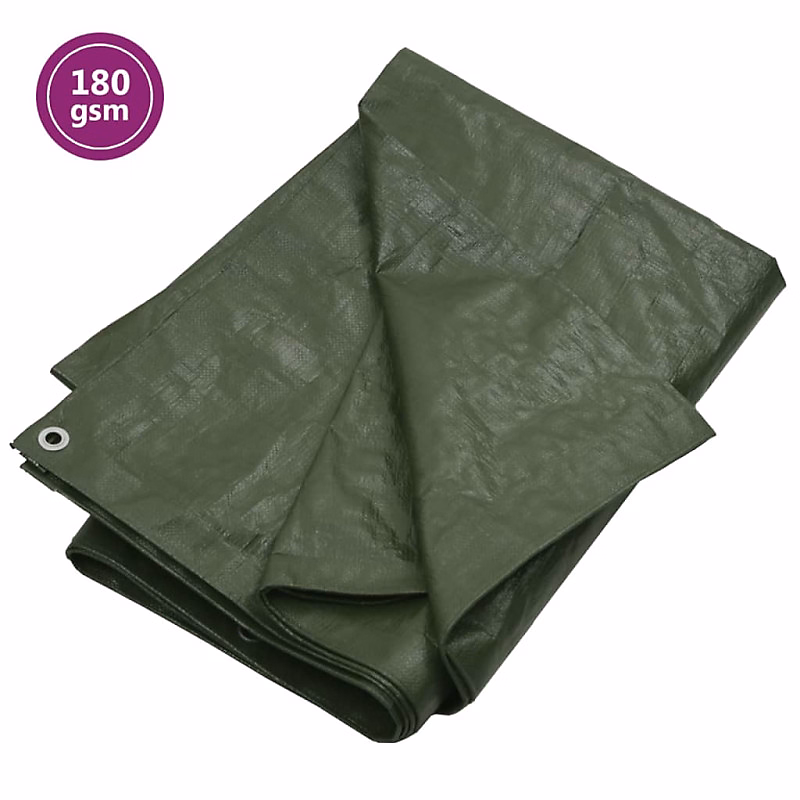 Bâche 180 g m² 4 × 6 m Vert PEHD