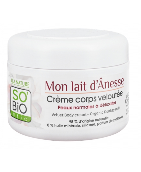 So Bio Etic Crème Corps veloutée nourrissante Mon lait d'Ânesse 200ml