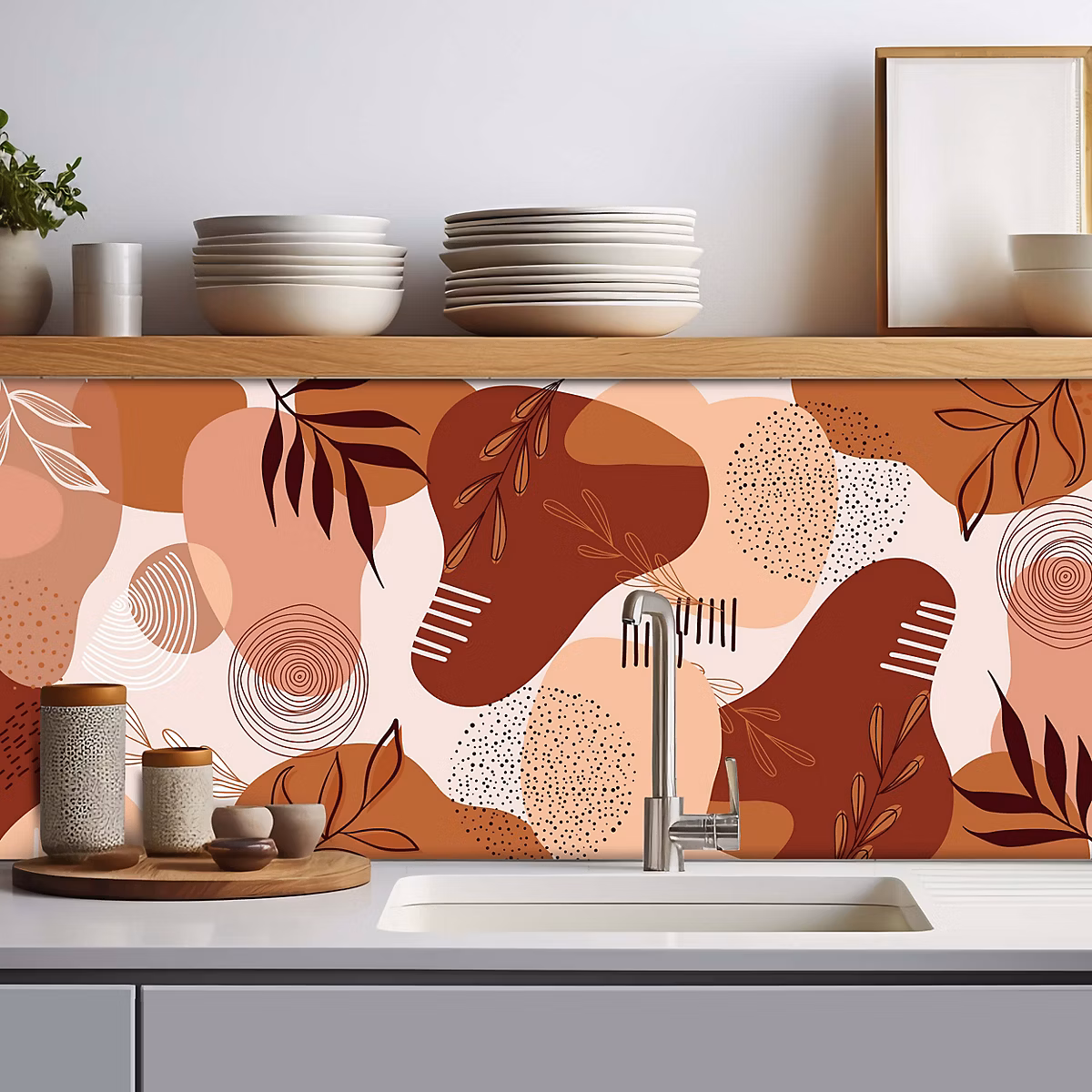Crédence adhésive déco Terracotta 001 30 × 70cm