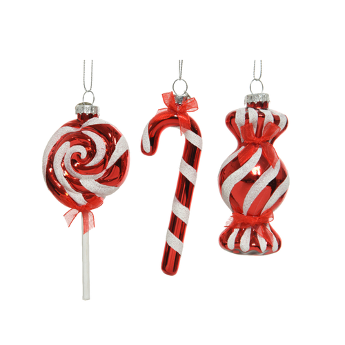SUSPENSION POUR SAPIN BONBON DE NOËL ROUGE