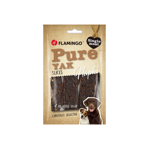 FRIANDISES POUR CHIEN 'HAPKI' FLAMINGO® - TRANCHES DE YAK - 85G