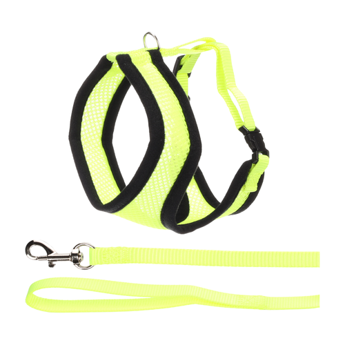 HARNAIS AVEC LAISSE POUR CHAT FLAMINGO® - HARMS - JAUNE - 32CM