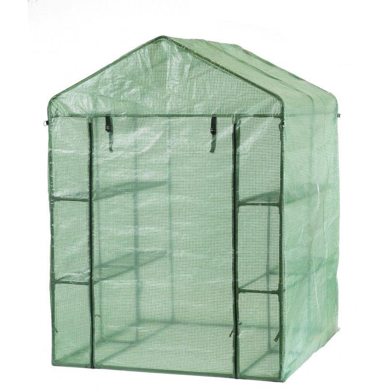 Serre de jardin 2m² avec étagères - 195 cm de hauteur