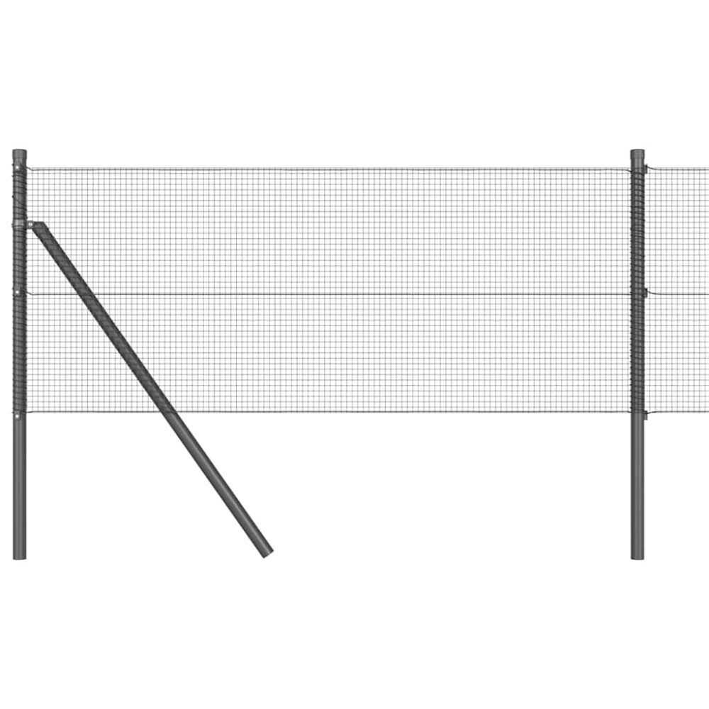 vidaXL Clôture en fils soudés pour fixation au sol 50 x 0,6 m Gris