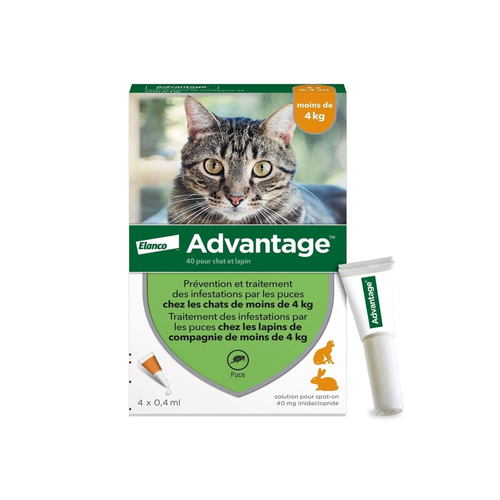 PIPETTES ANTI-PUCES POUR CHAT ADVANTAGE™️ - 4X0,4ML