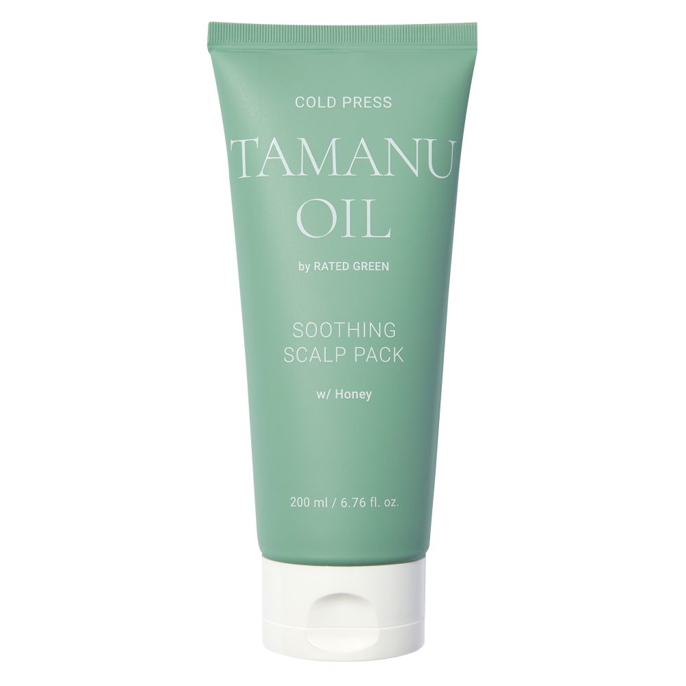 Rated Green Pack apaisant pour le cuir chevelu à l’huile de tamanu pressée à froid 50/200 ml