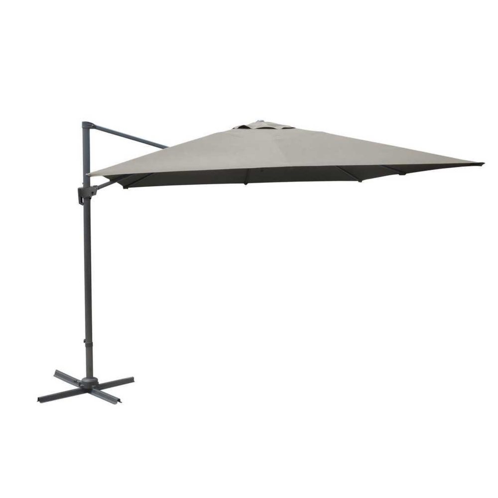 Proloisirs Parasol déporté inclinable NH - 300 x 400 cm - Toile taupe