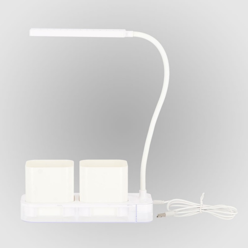 Lampe de culture + 2 pots blanc