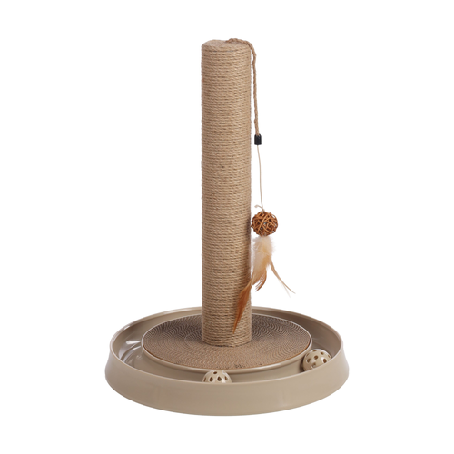 JOUET À GRIFFER POUR CHAT 'ALAM' FLAMINGO® - BEIGE - 37x37x51CM