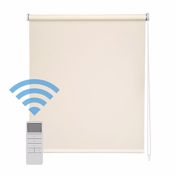 Easydeco – Store Enrouleur motorisé à batterie Translucide (Beige, 135 × 250 cm)