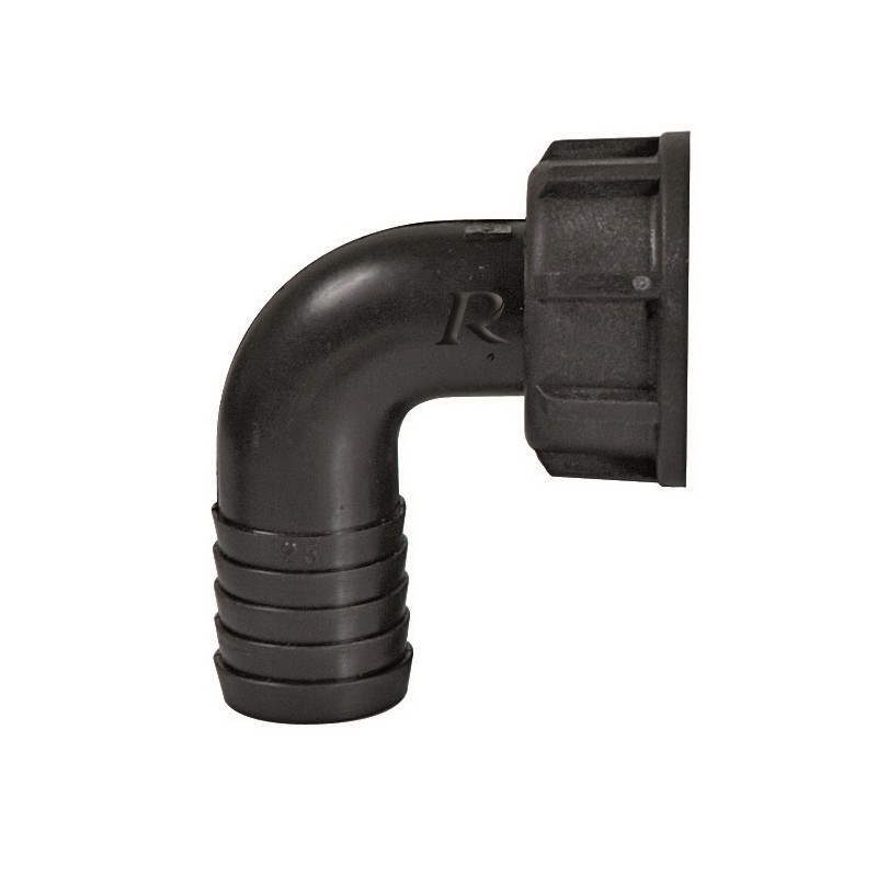 Raccord cannelé coudé 1" 25 mm à écrou tournant