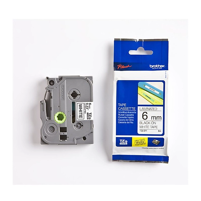 BROTHER Ruban etiqueteuse P-TOUCH TZE-211 – 6mm