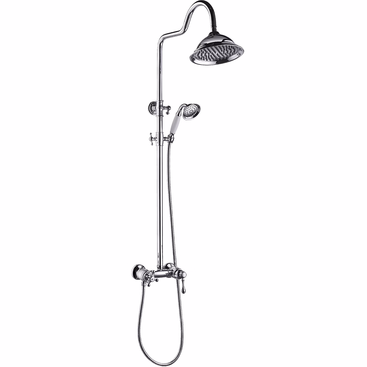 Colonne de douche chromé rétro mitigeur mécanique Essebagno Leeds 2 | Colonne de douche
