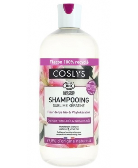Coslys - Shampooing Kératine cheveux fragiles et indisciplinés - 500 ml