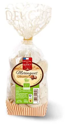 Pour profiter dehors：Meringues noisettes bio Biscuits les Saules - 100 g