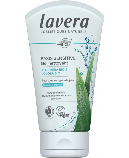 Lavera Gel nettoyant visage Aloe Vera bio et Jojoba BASIS 125ml