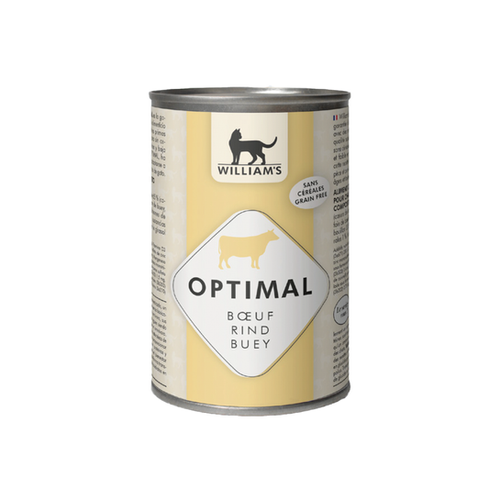 PÂTÉE POUR CHAT WILLIAM'S® - OPTIMAL - BOEUF - 400G