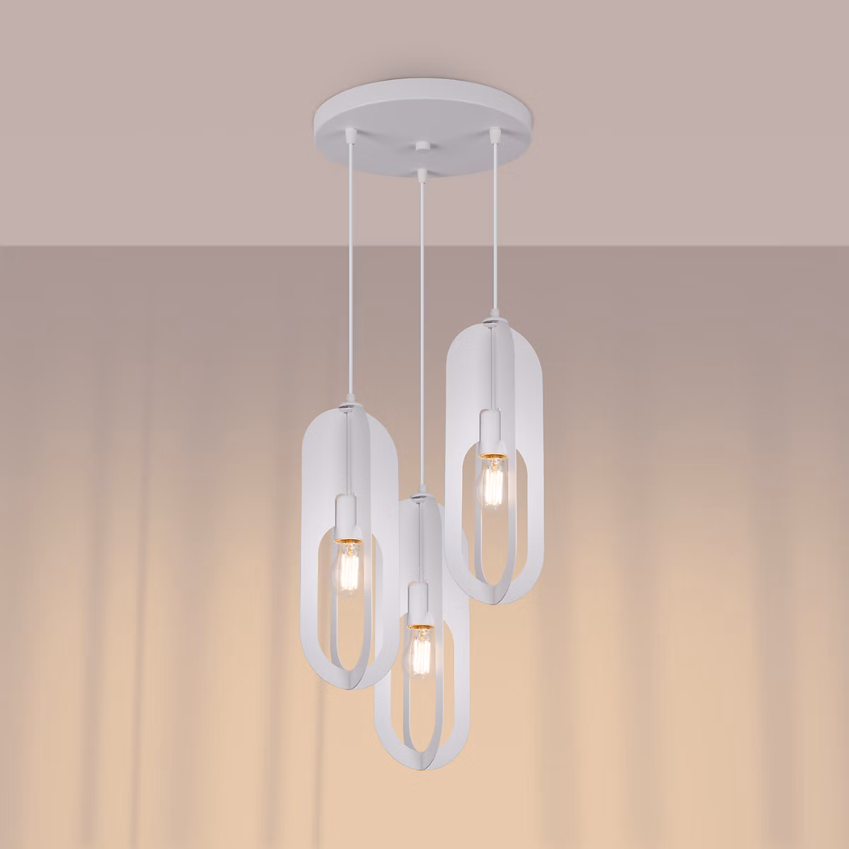 Applique en acier 3 ampoules 3000K – 43 × 43 × 130cm Sollux