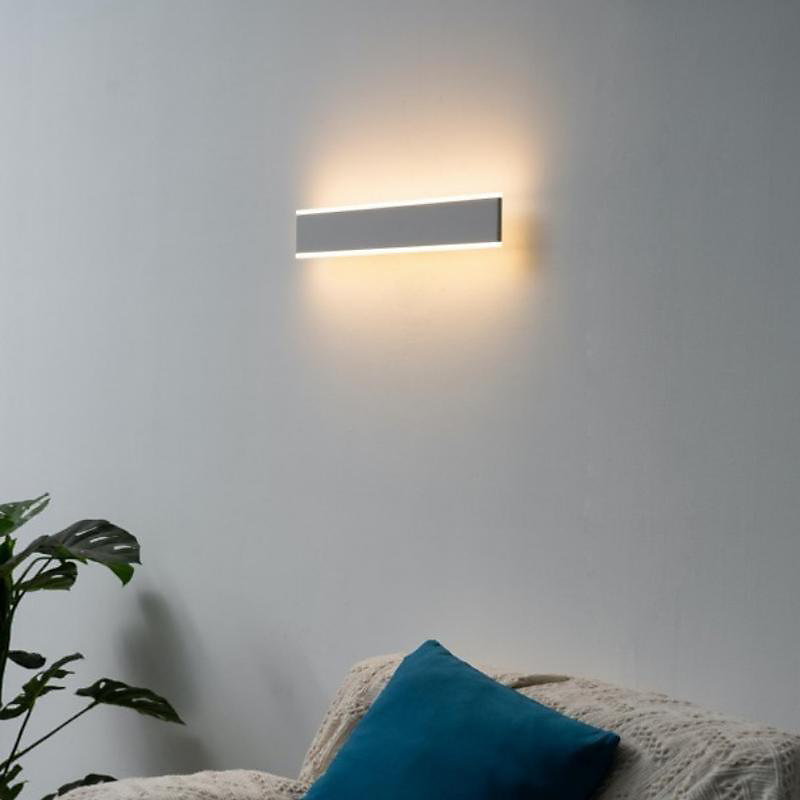 Applique Murale Blanche Double Faisceau 60cm 17W Haut rendement 145lm/W IP44 – Blanc Neutre 4000K, 5500K, SILAMP