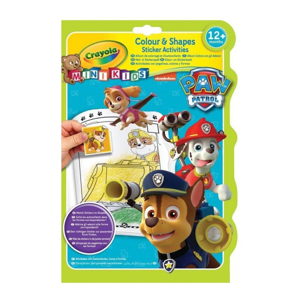 Crayola Album de coloriage et autocollants pat patrouille