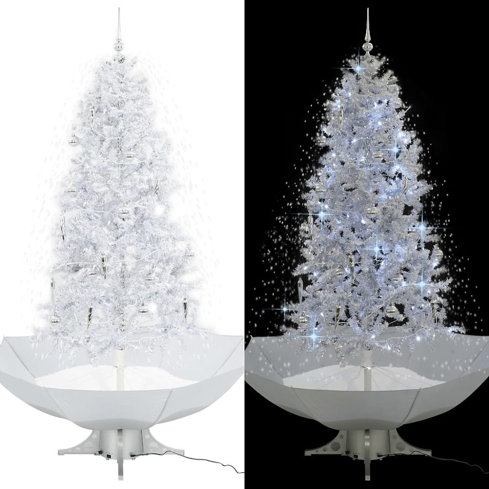Arbre de Noël neigeux avec base de parapluie Blanc 190 cm vidaXL – Réf. GUEYPONCJ7925159568