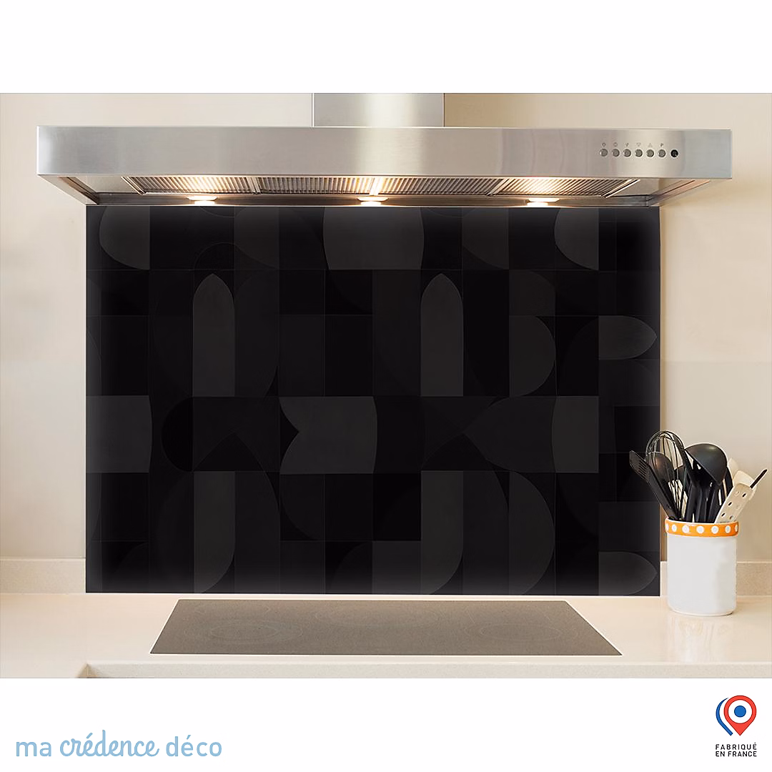 Crédence cuisine fond de hotte Géométriques et peinture 2 | Alu composite – L 60 cm x H 45 cm – MaCrédenceDéco