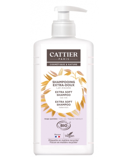 Cattier - Shampoing extra doux Lait d'avoine - 1 L