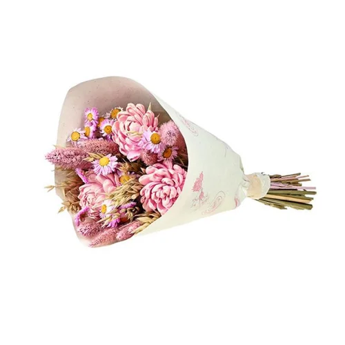 Le choix pour le jardin:Bouquet de fleurs séchées Sola M coloris rose - H 50 cm