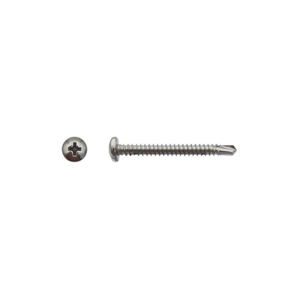 200 Vis Autoperceuses Tête Cylindrique Phillips 3.5 × 25.4 mm – DIN 7504 M, Inox A2, D-Work