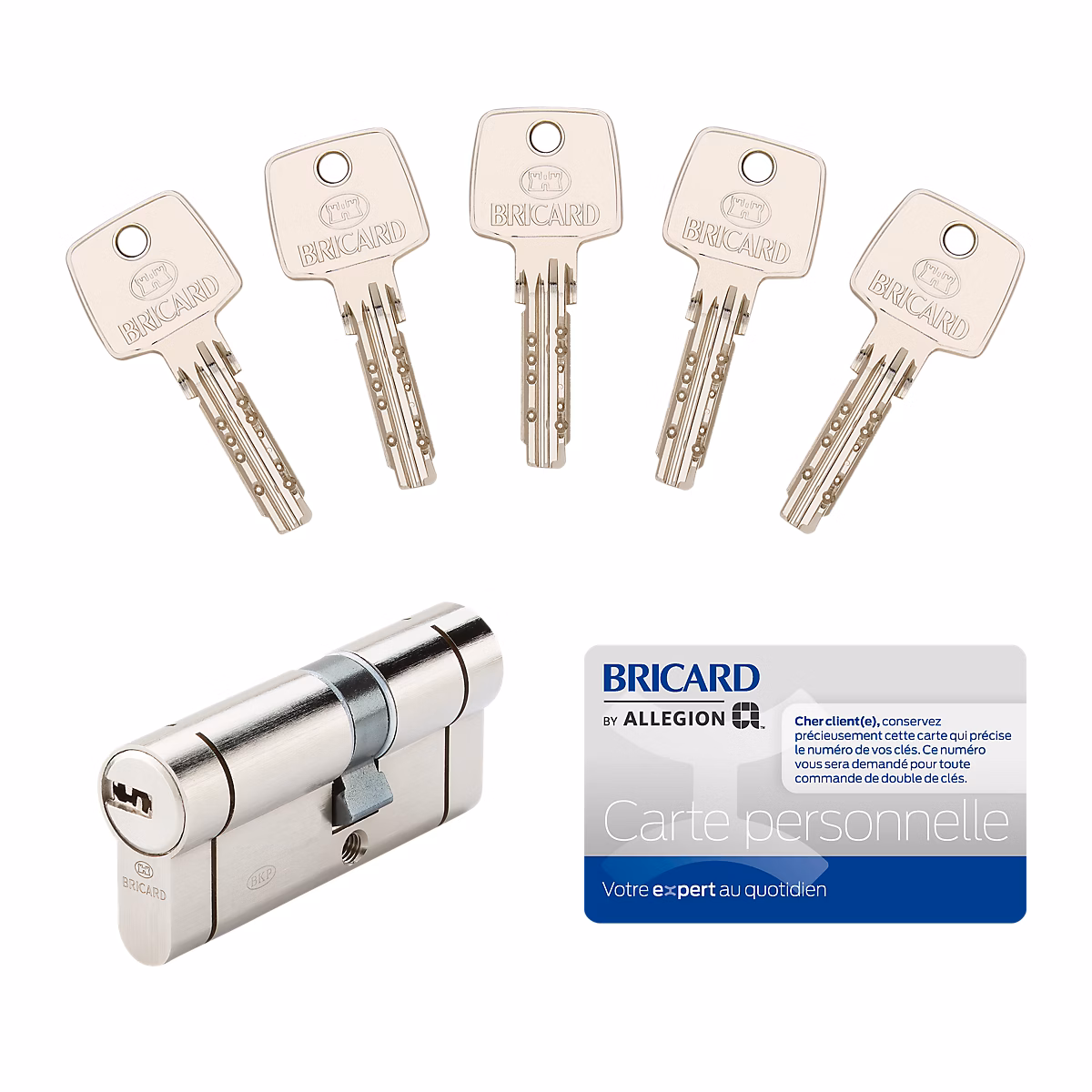 Cylindre de serrure Bricard Nexo 10 débrayable L.30 × 40mm 5 clés