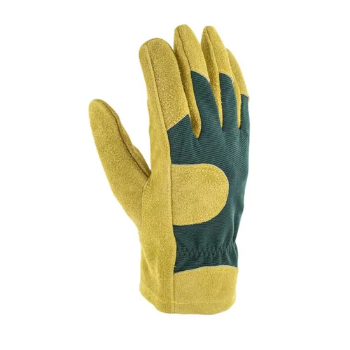 Pour votre espace vert：Gants Petits Travaux en élasthanne et cuir coloris marron Taille 9
