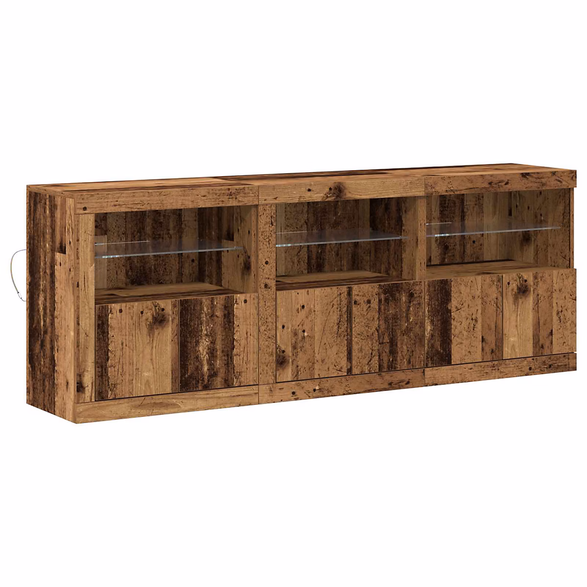Buffet LED Bois Ancien 181 × 37 × 67 cm Bois d'ingénierie vidaXL