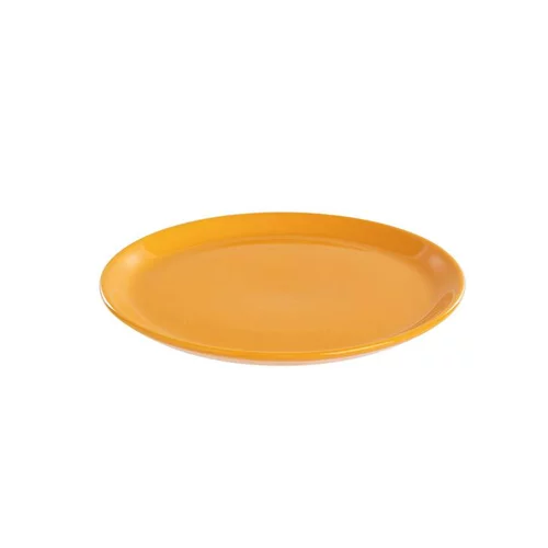 Simple au jardin：Assiette plate coloris orange en grès Itit - Ø 25 cm