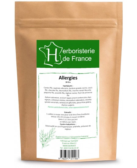 Herboristerie de France - Tisane Allergies - 30 gr