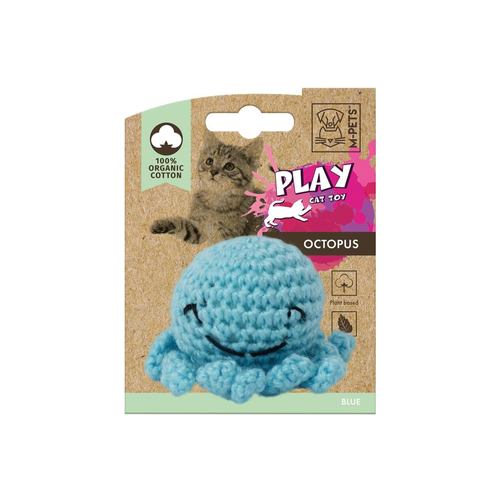 JOUET POUR CHAT MPETS® OCTOPUS COTON 100% BIO BLEU