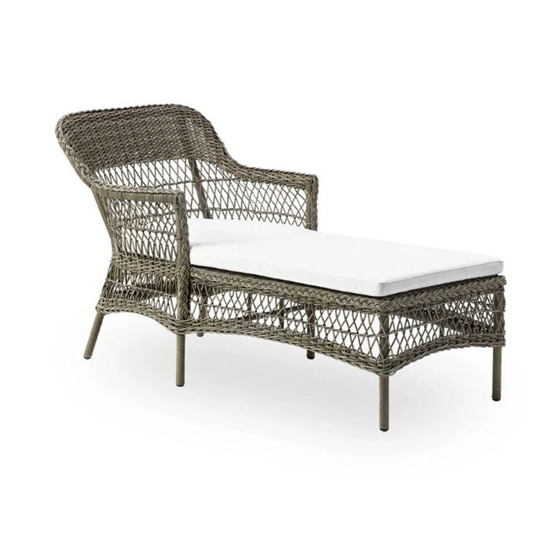 Chaise longue tressée Olivia sans coussin
