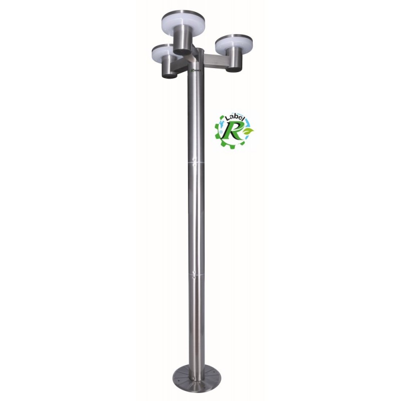 Lampadaire solaire Timeo 199 cm - 3 lampes télécommandées