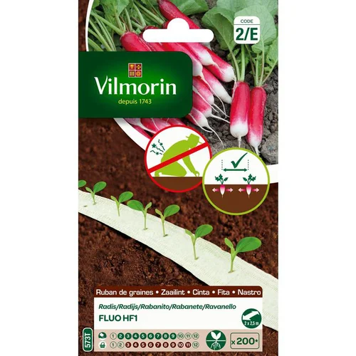 Jardin et plaisir：Ruban de Radis Fluo HF1 Vilmorin